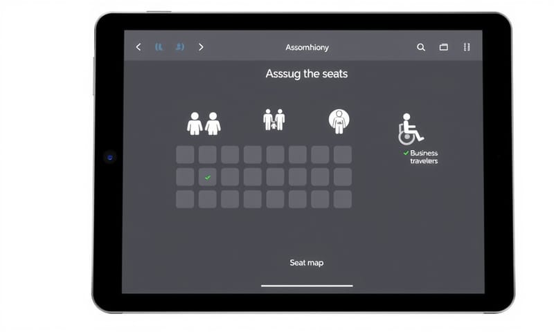 顧客データに基づいた座席割り当てシステムのUIイメージ