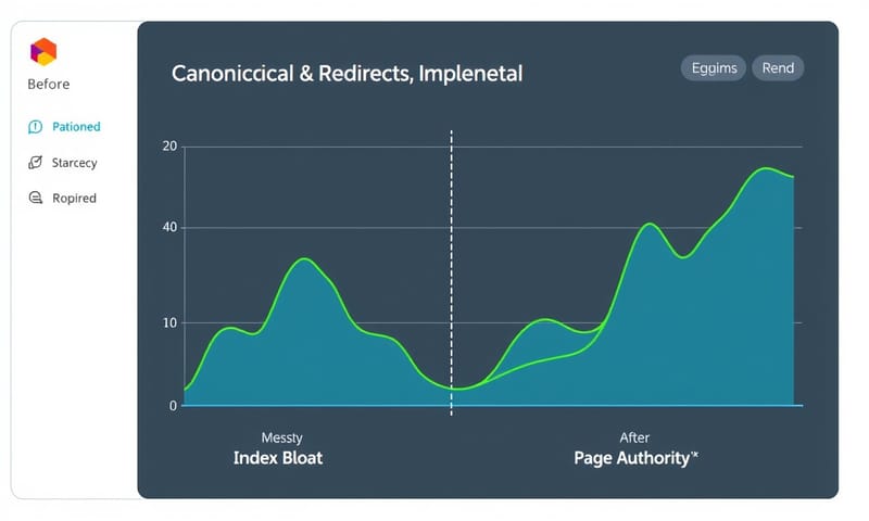 URL正規化によるSEO評価の集約イメージ