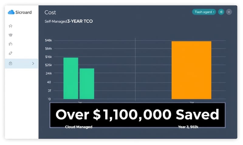 自前運用によるコスト削減効果の比較