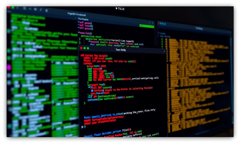分割されたターミナルは、まさに司令室