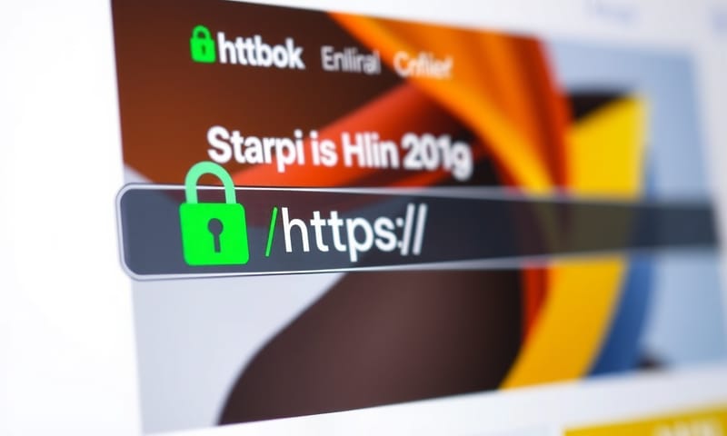 図3: HTTPS化完了後のブラウザ表示（鍵マークに注目）