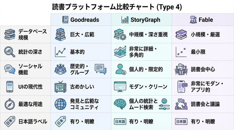 図3：3サービスの向き不向き比較
