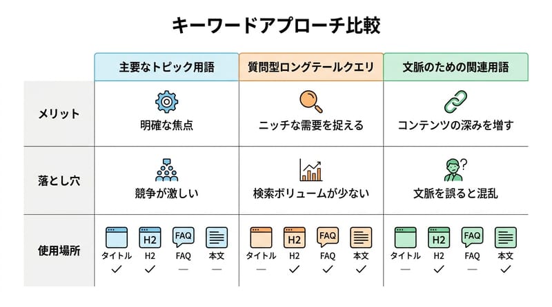 図3：キーワードの拾い方 3つの箱で考える