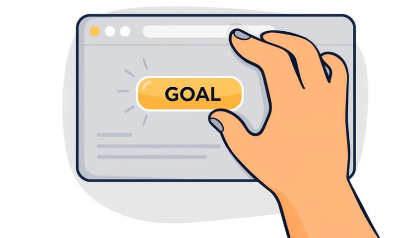 ウェブサイトでユーザーが「購入」ボタンを押す、という最終アクションのイメージ