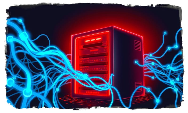 サーバー過負荷の抽象的なイメージ