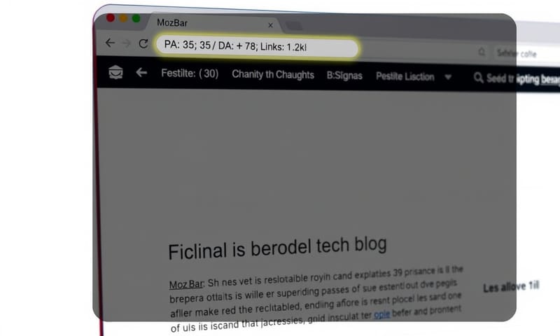 MozBarを使ったSERP（検索結果画面）の分析イメージ