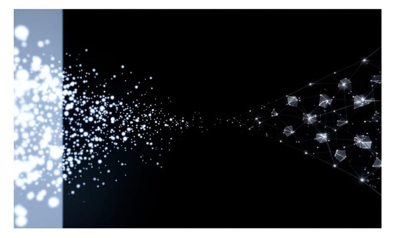 AIによる原子構造の最適化プロセスのイメージ