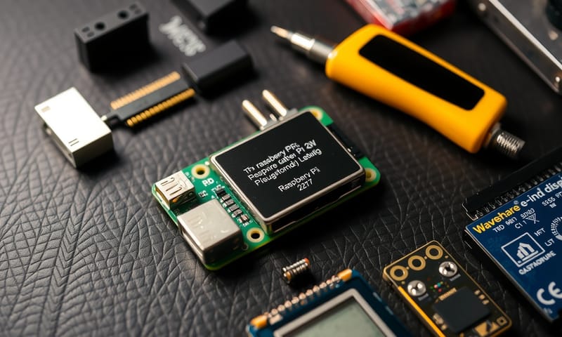 PiSugar2バッテリーをラズパイの裏に取り付けた様子。