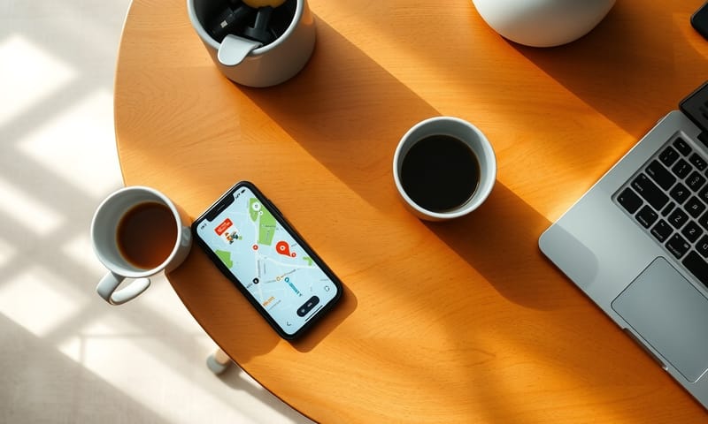 デリバリーアプリのマップを眺めながら、届くのを待つ時間