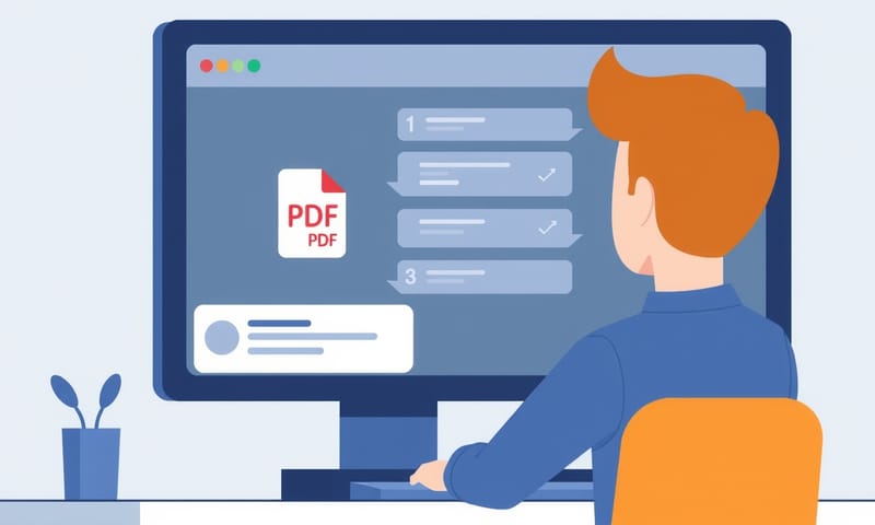 GeminiにPDFファイルを読み込ませて分析させているシーン