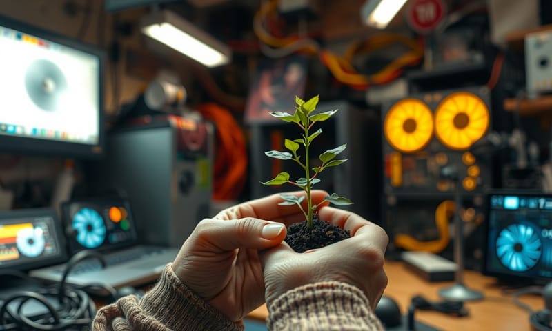 技術的な環境の中で、成長を育む「庭師」の手