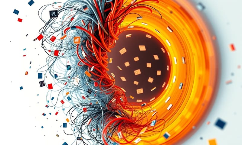 不要なデジタルファイルを一掃するイメージ