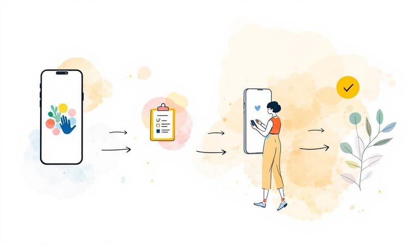 ユーザー体験のジャーニーって、だいたいこんな感じ。