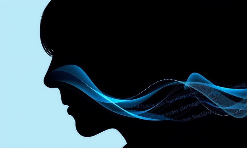 声がテキストに変換される概念の視覚的表現