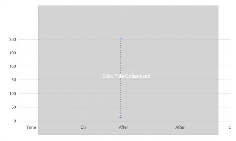 タイトル変更前後でのクリック率（CTR）の変化