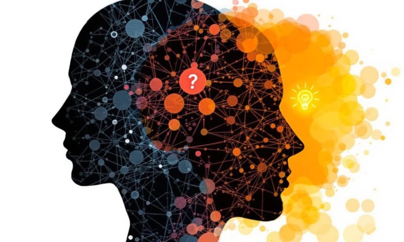 SEOとAEOの思考プロセスの違いを抽象的に表現